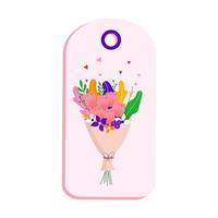 tag for flower vector