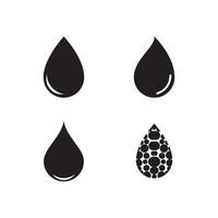 Plantilla de logotipo de ilustración de vector de icono de gota de agua.