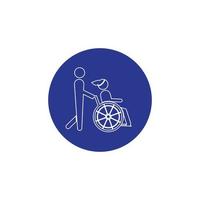 Disabled  icon vector illustration design template.