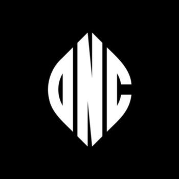 ONC circle letter logo design with circle and ellipse shape. ONC ellipse letters with typographic style. The three initials form a circle logo. ONC Circle Emblem Abstract Monogram Letter Mark Vector. vector