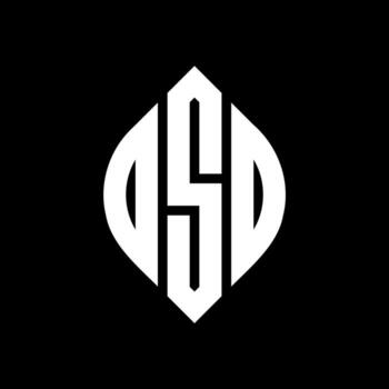 OSO circle letter logo design with circle and ellipse shape. OSO ellipse letters with typographic style. The three initials form a circle logo. OSO Circle Emblem Abstract Monogram Letter Mark Vector. vector