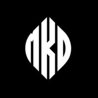MKO circle letter logo design with circle and ellipse shape. MKO ellipse letters with typographic style. The three initials form a circle logo. MKO Circle Emblem Abstract Monogram Letter Mark Vector. vector