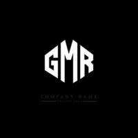 GMR letter logo design with polygon shape. GMR polygon and cube shape logo design. GMR hexagon vector logo template white and black colors. GMR monogram, business and real estate logo.