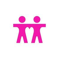 heart couple family people icon vector illustration design