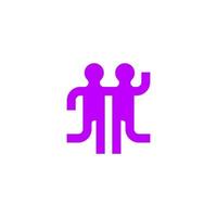 happy people teamwork and community icon logo design vector template