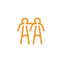 human flat icon for your web, vector, illustration. hand painted, line, glyph, symbol vector