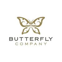 Beauty Luxury Elegant Butterfly Logo design vector