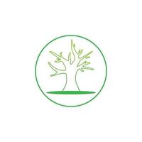 Tree logo vector illustration design template.