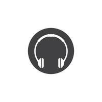 headphone logo vector illustration design template.