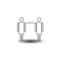 Social distancing Icon vector illustration design template.