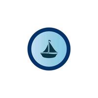 sailboat logo vector illustration design template