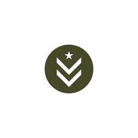 Military rank icon vector illustration design template