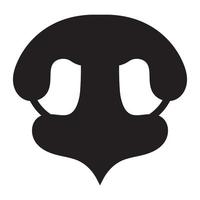 Puppy dogs noses sniffing vector icon for apps or websites