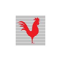 plantilla de diseño de ilustración de vector de logotipo de gallo