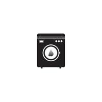 washing machine logo vector illustration design template