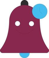 The reminder bell is set on time. vector