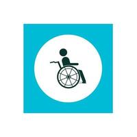 Disabled  icon vector illustration design template.