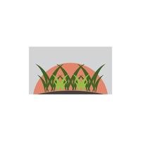 grass logo vector illustration design template