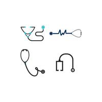 stethoscope icon vector illustration design template.