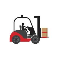 forklift icon vector illustration logo design