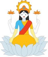 This is Diwali Goddess. vector