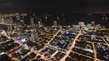 Timelapse of Georgetown city at night with traffic. video