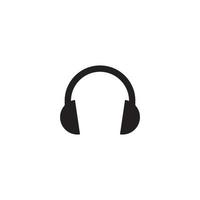 headphone logo vector illustration design template.