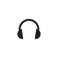 headphone logo vector illustration design template.