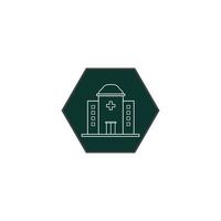 medical hospital icon vector