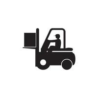 forklift icon vector illustration logo design