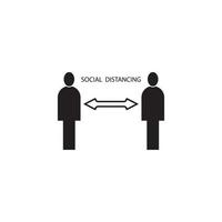 Social distancing Icon vector illustration design template.