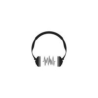 headphone logo vector illustration design template.