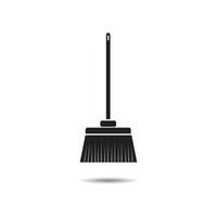 Broom logo vector illustration design template