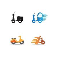 logotipo rápido de la vespa vector