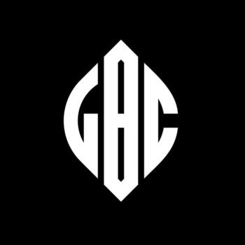 LBC circle letter logo design with circle and ellipse shape. LBC ellipse letters with typographic style. The three initials form a circle logo. LBC Circle Emblem Abstract Monogram Letter Mark Vector. vector