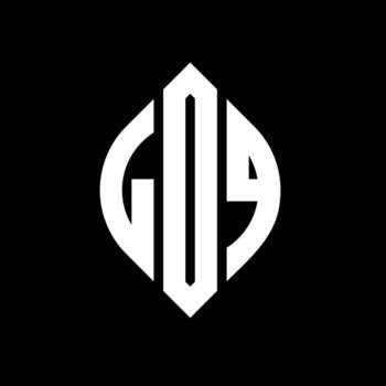 LDQ circle letter logo design with circle and ellipse shape. LDQ ellipse letters with typographic style. The three initials form a circle logo. LDQ Circle Emblem Abstract Monogram Letter Mark Vector. vector
