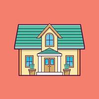 Illustration of Minimalist House Exterior vector