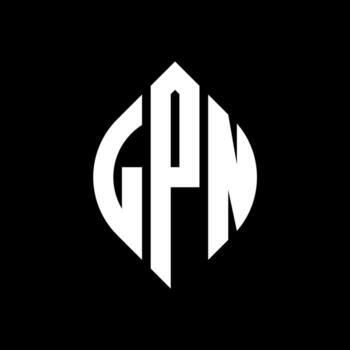 LPN circle letter logo design with circle and ellipse shape. LPN ellipse letters with typographic style. The three initials form a circle logo. LPN Circle Emblem Abstract Monogram Letter Mark Vector. vector