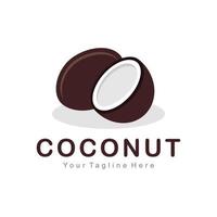 coconut fruit logo vector