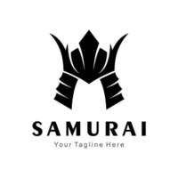 samurai helmet logo vector