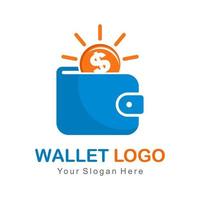wallet abstract logo vector