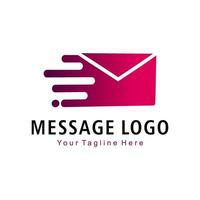 message abstract logo vector