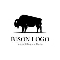 logotipo de vector de bisonte