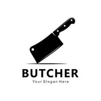 butcher knife logo vector