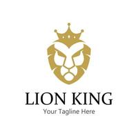 lion crown logo vector