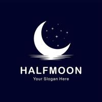 half moon logo vector