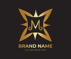 letra m logotipo de lujo plantilla de lujo diseño de logotipo de lujo vector