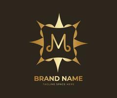 Abstract letter M logo design template. Luxury, simple and elegant monochrome monogram design template vector