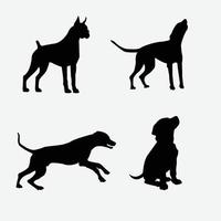 silueta de perro arte vectorial y gráficos descarga gratuita vector