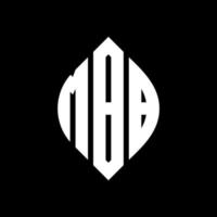 MBB circle letter logo design with circle and ellipse shape. MBB ellipse letters with typographic style. The three initials form a circle logo. MBB Circle Emblem Abstract Monogram Letter Mark Vector. vector